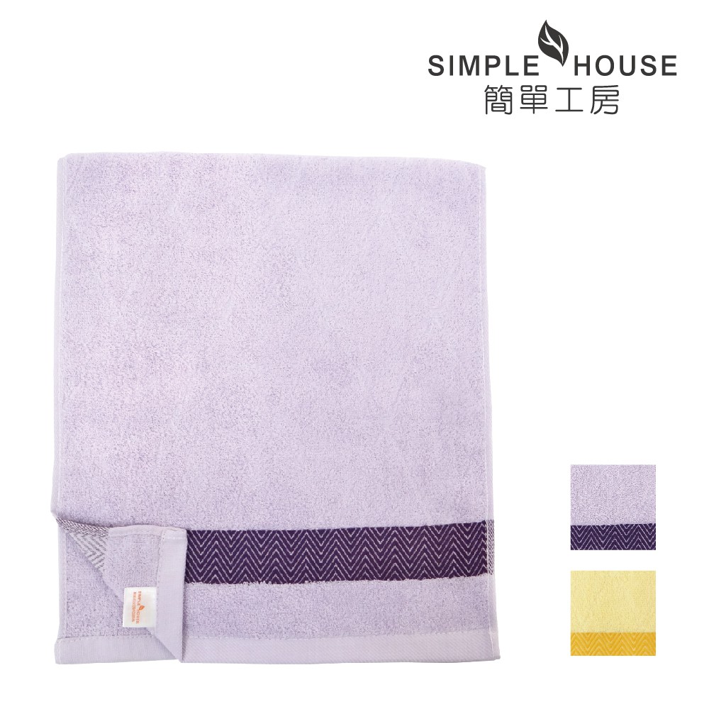【簡單工房】三角色緞緹花毛巾 100%棉 台灣製造