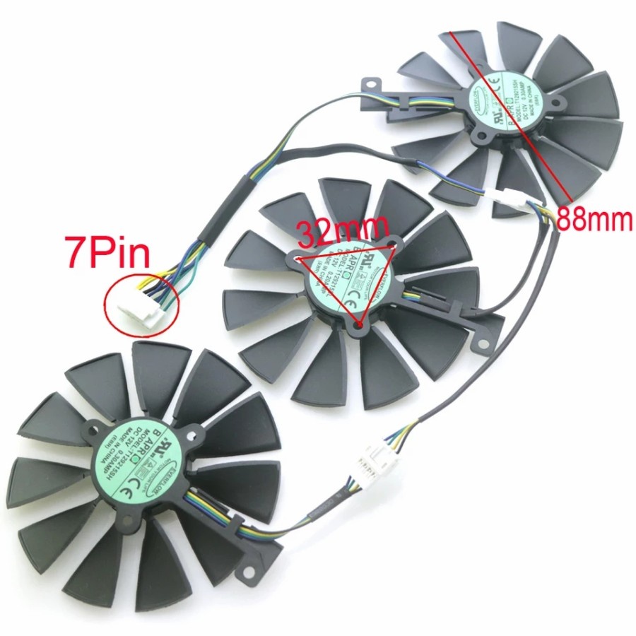 Vga FAN 華碩 Strix 88mm 7pin 三風扇 RTX 2080 2070 2060 一套