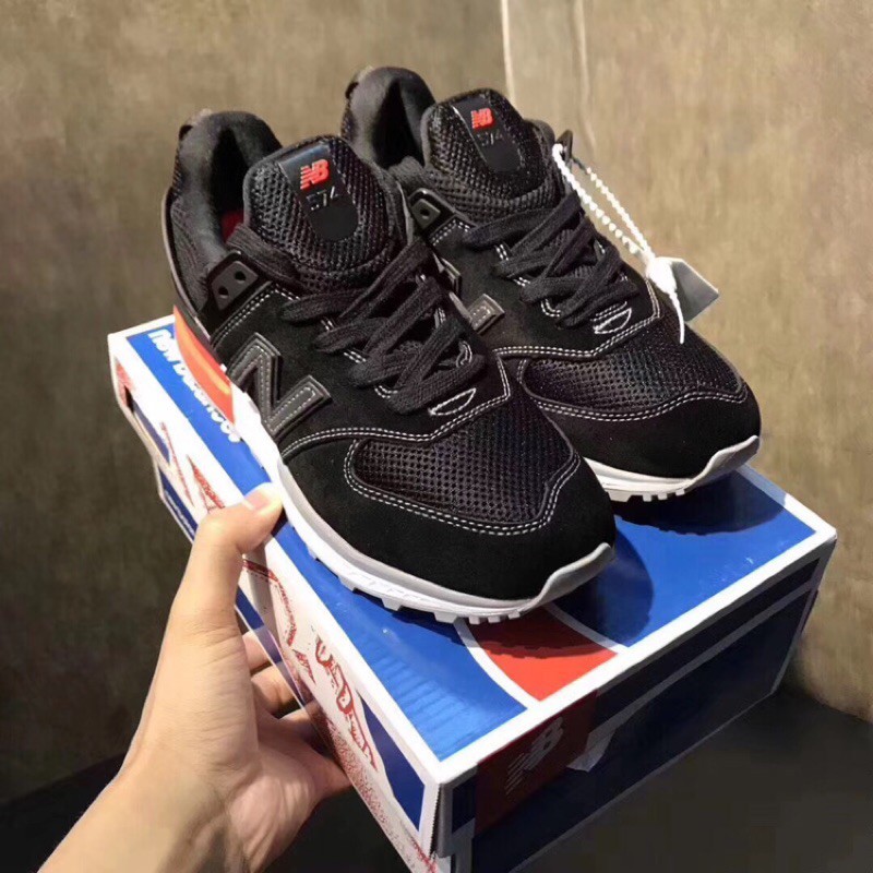 new balance 574 black red