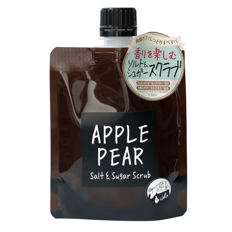 日本 John′s Blend APPLE PEAR 蘋果梨 身體去角質 香氛 磨砂膏 (135g) 化學原宿