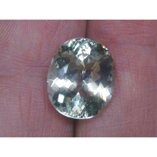 6.36cts天然無燒VVS橢圓形綠色海水藍寶-Aquamarine