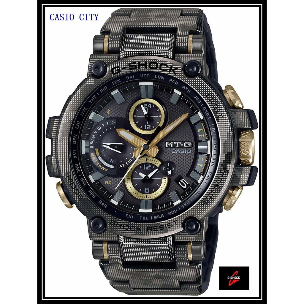 CASIO G-SHOCK MT-G系列點陣雷射迷彩~藍牙智慧型手機連結~六局電波MTG-B1000DCM-1A