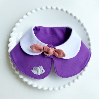 【MEOW Q】兔子紫色幼稚園 - 寵物領巾 貓咪領巾 貓咪項圈 寵物項圈