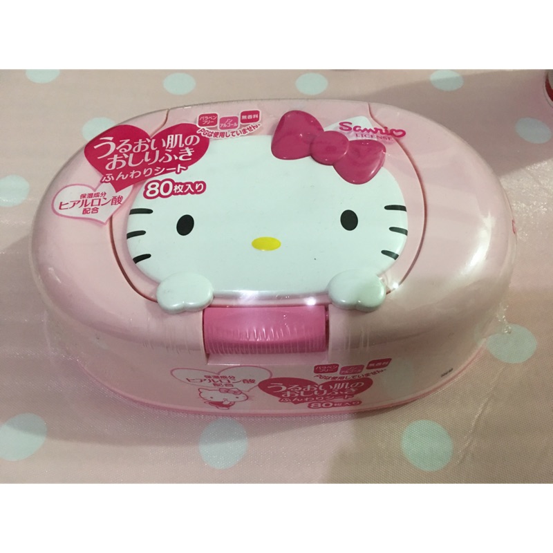 《Hello Kitty》 日本進口盒裝濕紙巾-80抽