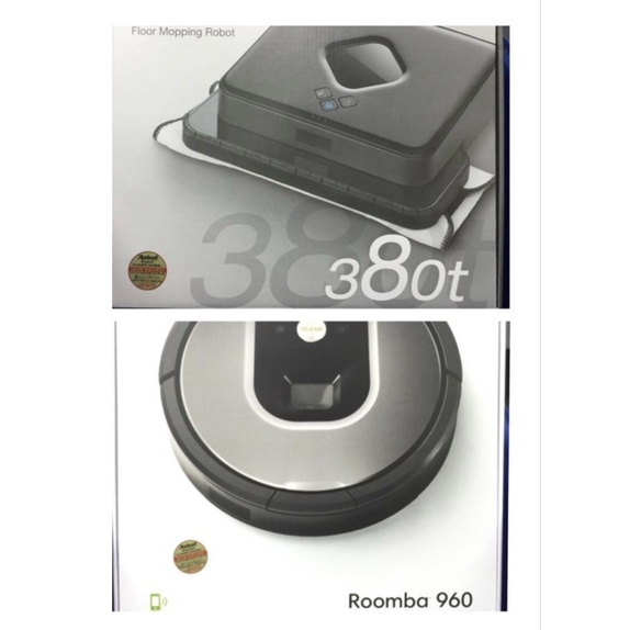 Toyota交車禮 iRobot Roomba960掃地機器人+Braava380t拖地機器人