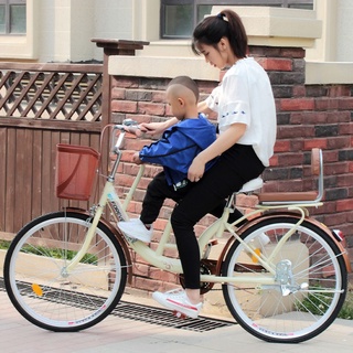 {限時免運} 永久牌親子自行車帶小孩母子車雙人帶娃神器媽媽單車帶圍欄2人3人
