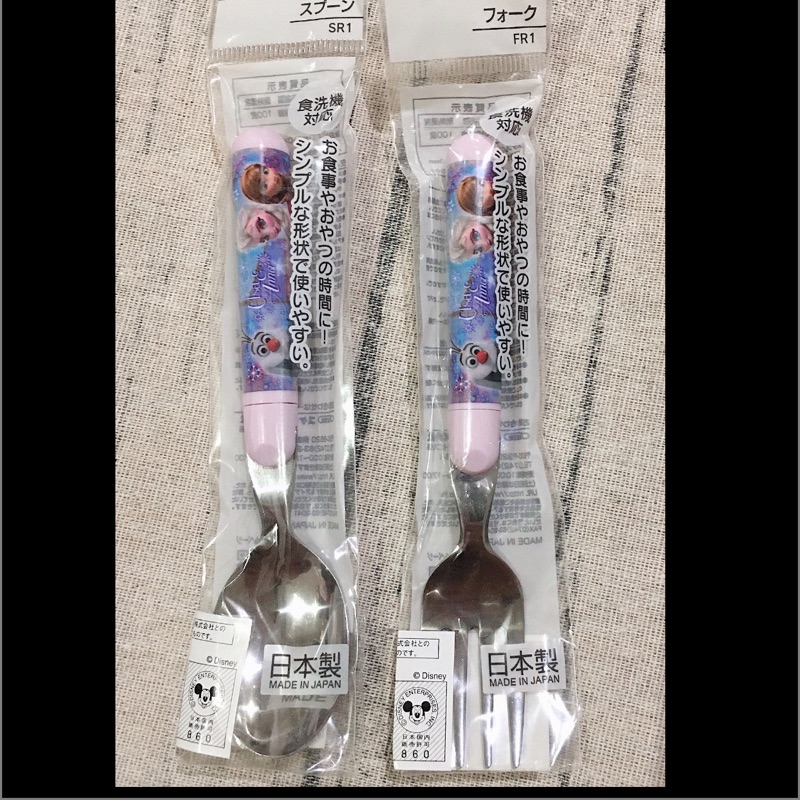 *現貨*日本製 迪士尼 冰雪奇緣 艾莎 安娜 兒童不鏽鋼湯匙 叉子 組 餐具 組