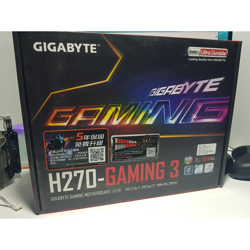 GIGABYTE 技嘉 GA-H270-GAMING 3 1151 (保固內)