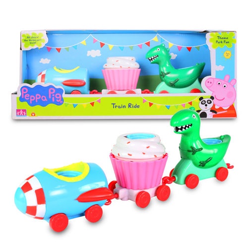 聚聚玩具【正版】英國Peppa Pig佩佩豬 粉紅豬小妹歡樂樂園-樂園火車 PE05880