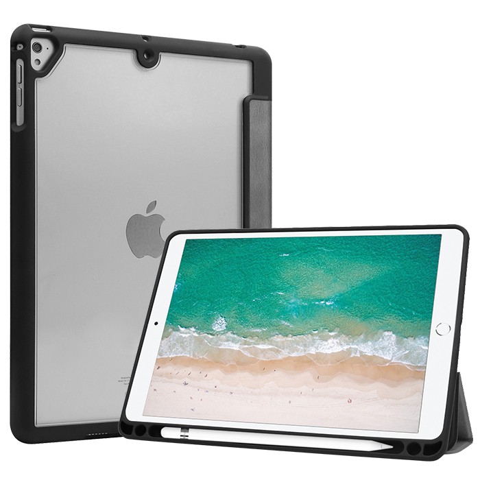 2018蘋果ipad air2帶筆槽保護套pro9.7矽膠皮套ipad5/6/7防摔外殼