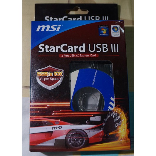MSI StarCard USB III 筆電 ExpressCard介面 USB3擴充