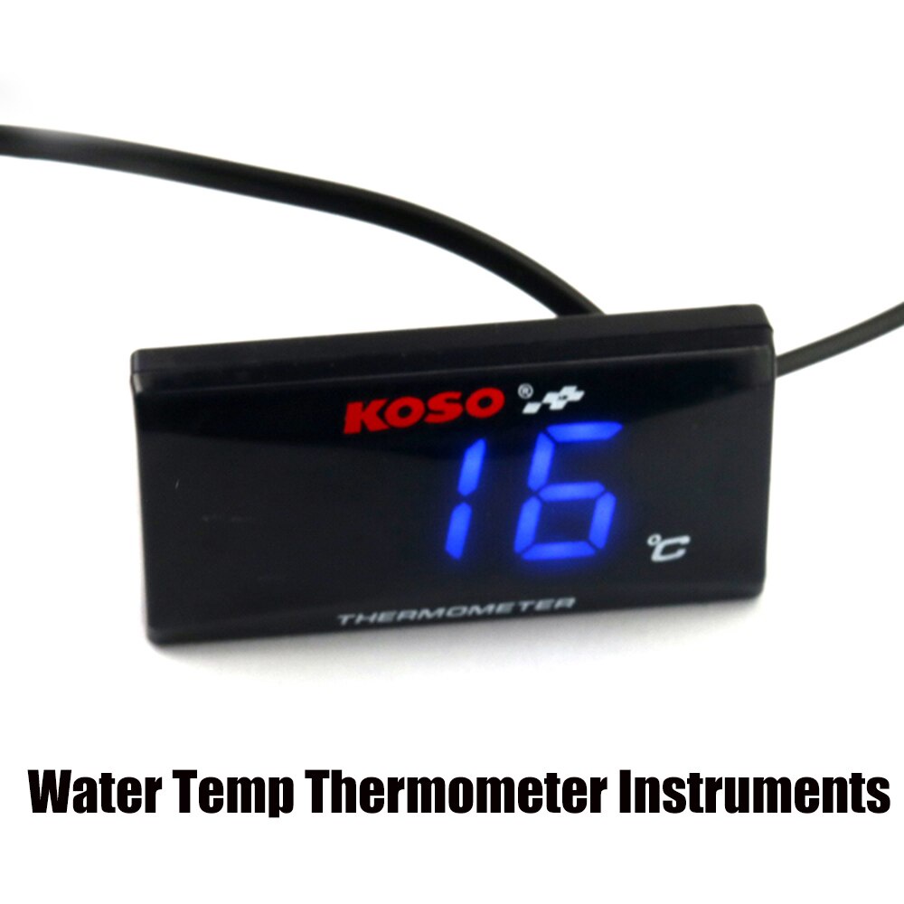KOSO水溫表摩托車配件改裝液晶顯示電子表電動車電摩通用水冷溫度
