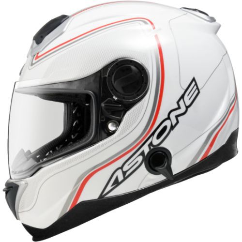 ASTONE GT-1000F 安全帽 白AC2紅 內墨鏡片 通風系統 吸濕排汗 航太材質 碳纖維 全罩式《比帽王》