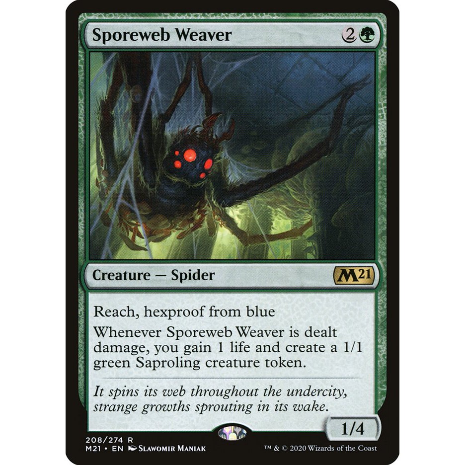 Mtg 魔法風雲會核心系列21 8 R 孢網編蛛sporeweb Weaver 胞子網の織り手 蝦皮購物