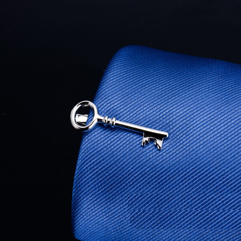 現貨供應~銀色優質韓版經典男士領帶夾鑰匙造型領夾 Z1006