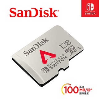 SanDisk Nintendo Switch 專用 microSDXC UHS-I(U3)128GB記憶卡 APEX版