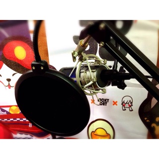 臺灣現貨 麥克風配件 防震架 支架 防噴網 防風套 AT2020 , Blue Yeti（yeti無適用防震架）含教學