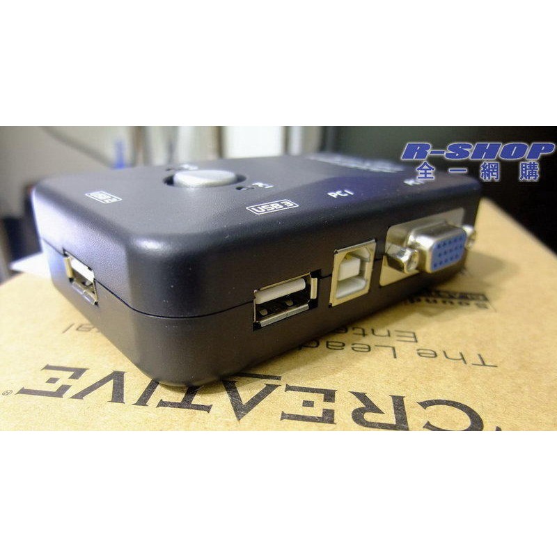 最新版本支援USB 2.0速度 2 PORT USB KVM USB切換器 螢幕 兩台電腦共享 無線滑鼠鍵盤讀卡機隨身碟