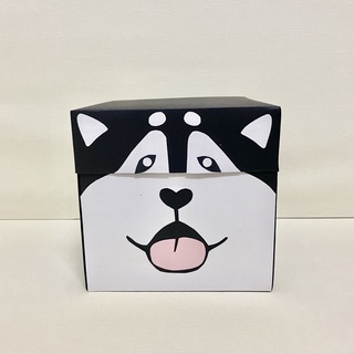 哈士奇狗狗禮物盒卡片❤️情人送禮犬親子生日手工手作紙類