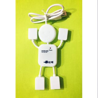 人形四孔分享器 USB HUb 4孔 集線器 可愛造型 USB分享器 USB 擴充槽 分配器 人型分享器