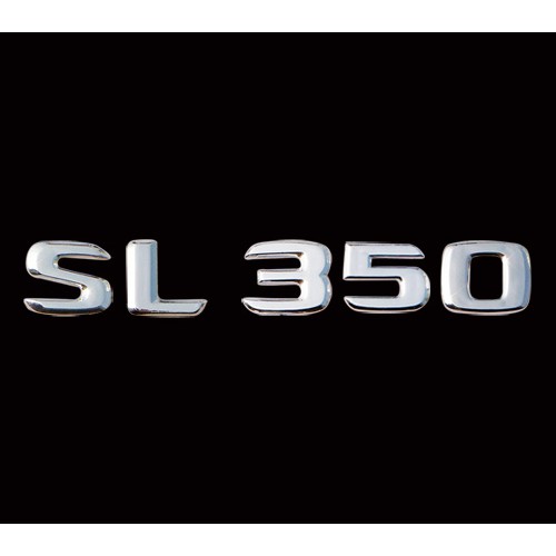 ~圓夢工廠~ Benz 賓士 2008~2011 SL350 後車箱鍍鉻字貼 同原廠款式 高度25mm