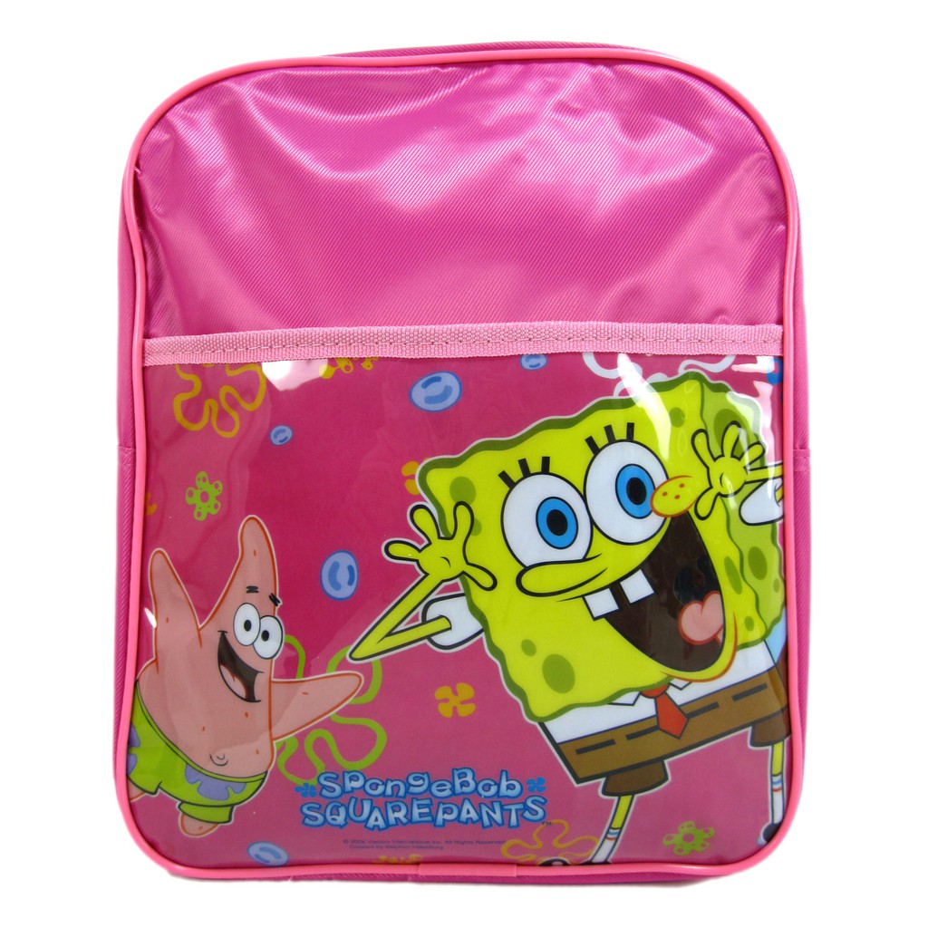 卡漫城 - 出清特價99元 海綿寶寶 後背包 粉 ㊣版 SpongeBob 派大星 Patrick 輕便型 書包 A4可