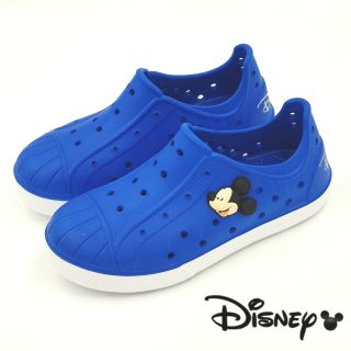 【MEI LAN】Disney 迪士尼 米奇 米妮 兒童 防水 輕量 休閒鞋 洞洞鞋 懶人鞋 118188 藍 另有桃色