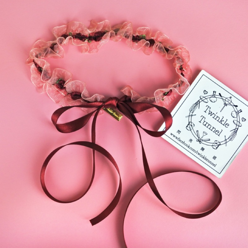 瑪麗安東尼貼頸頸鏈 (覆盆莓）