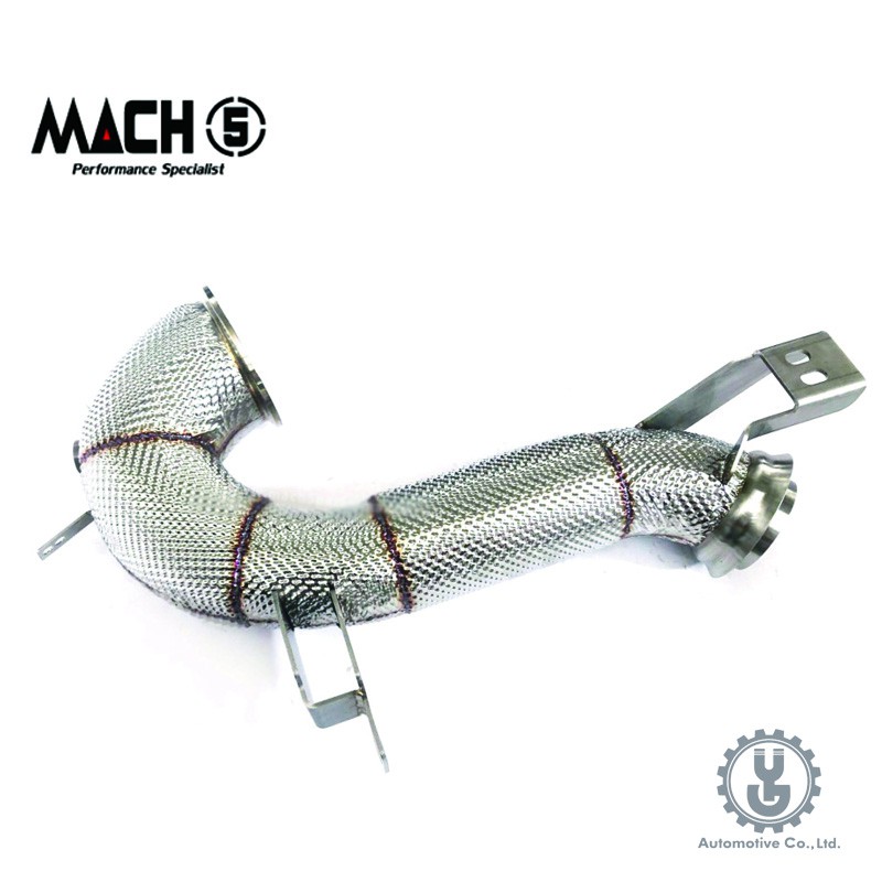 MACH5 高流量帶三元催化頭段 當派 排氣管 BENZ AMG C257 CLS43 CLS53 底盤【YGAUTO】