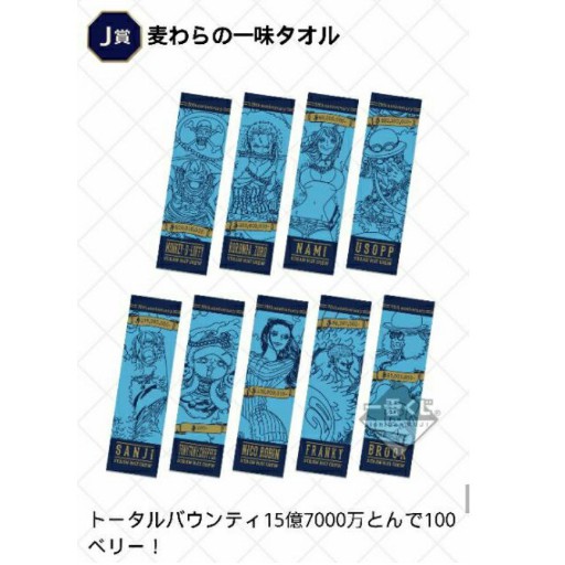 [一番賞] J賞 海賊王20周年 20th anniversary 運動毛巾