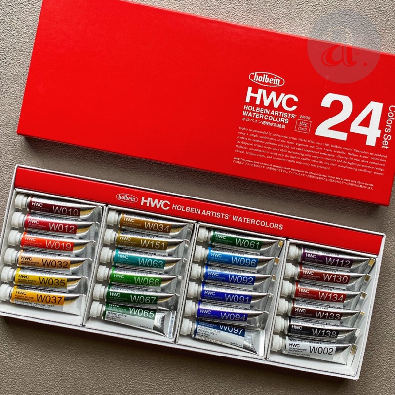 【a.select】日本 HOLBEIN 好賓 HWC 透明水彩盒裝 5ml  12/18/24/30色