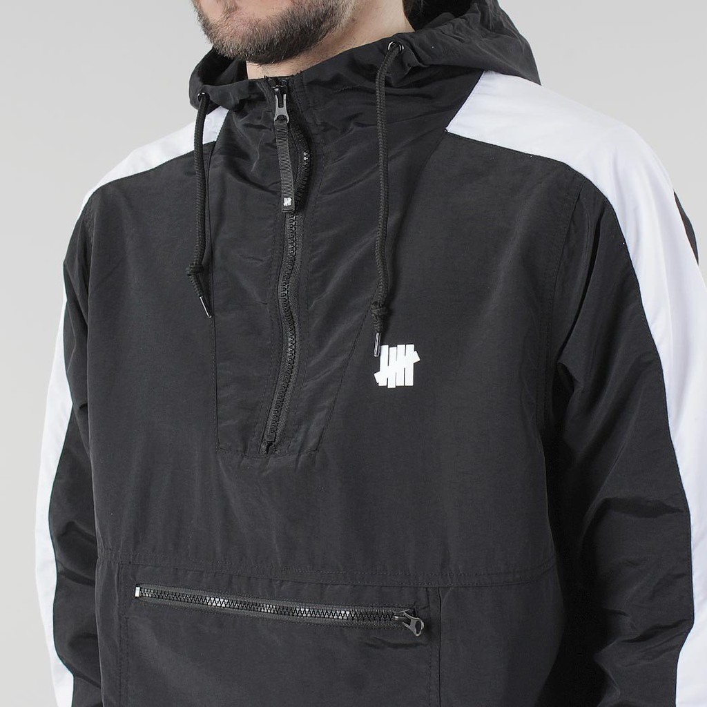 UNDEFEATED OPS STREAK ANORAK JACKET 半拉連帽風衣外套 衝鋒衣 黑 s