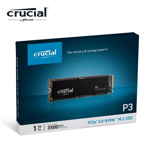 Micron 美光 Crucial P3 1000GB (PCIe M.2) SSD 固態硬碟 CT1000P3SSD8