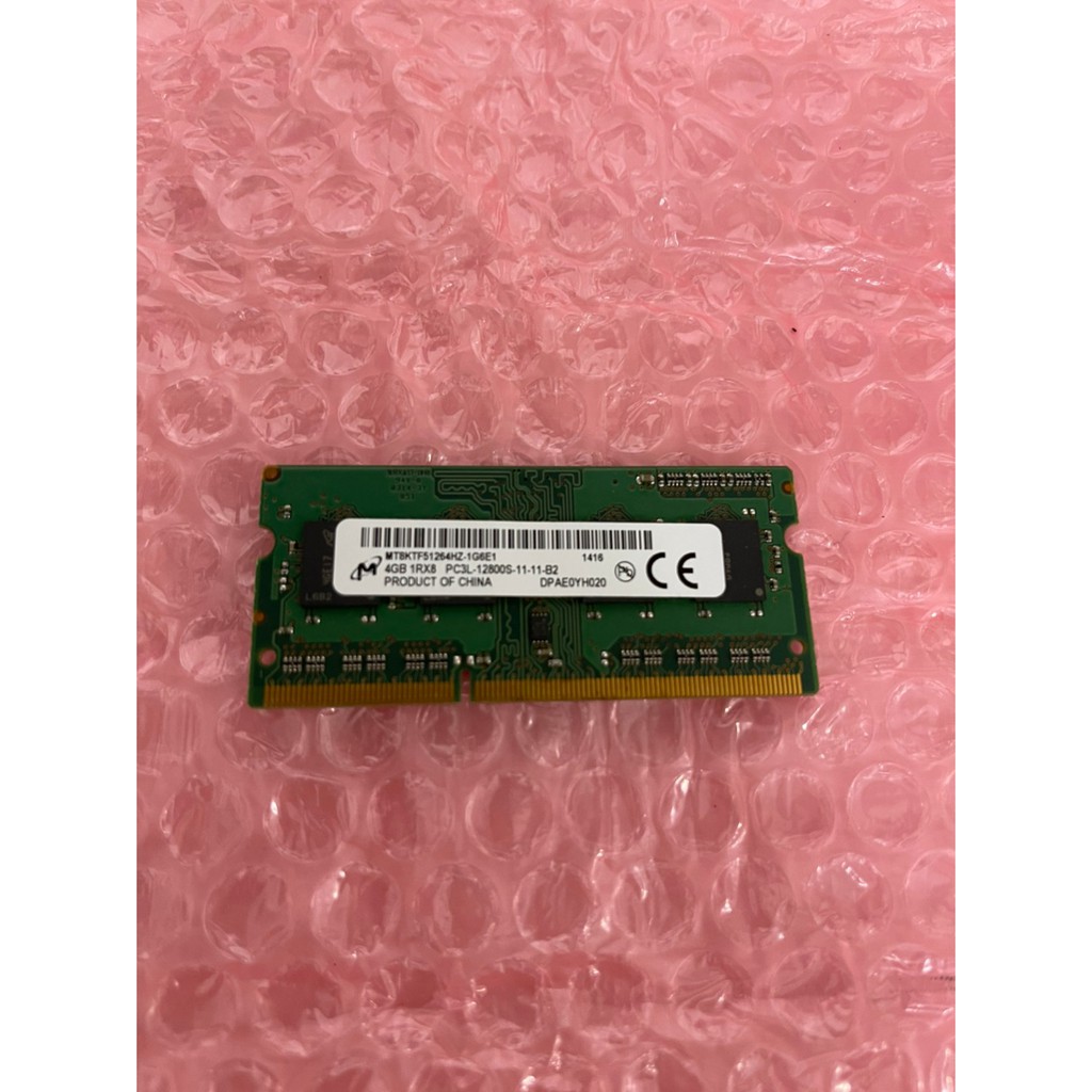 #二手  Micron 美光 筆電用 DDR3 4GB  MT8KTF51264HZ-1G6E1