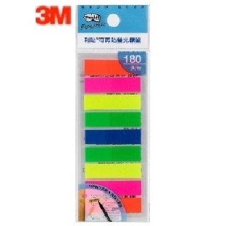 3M Post-it 九色利貼可再貼螢光標籤(583-9)