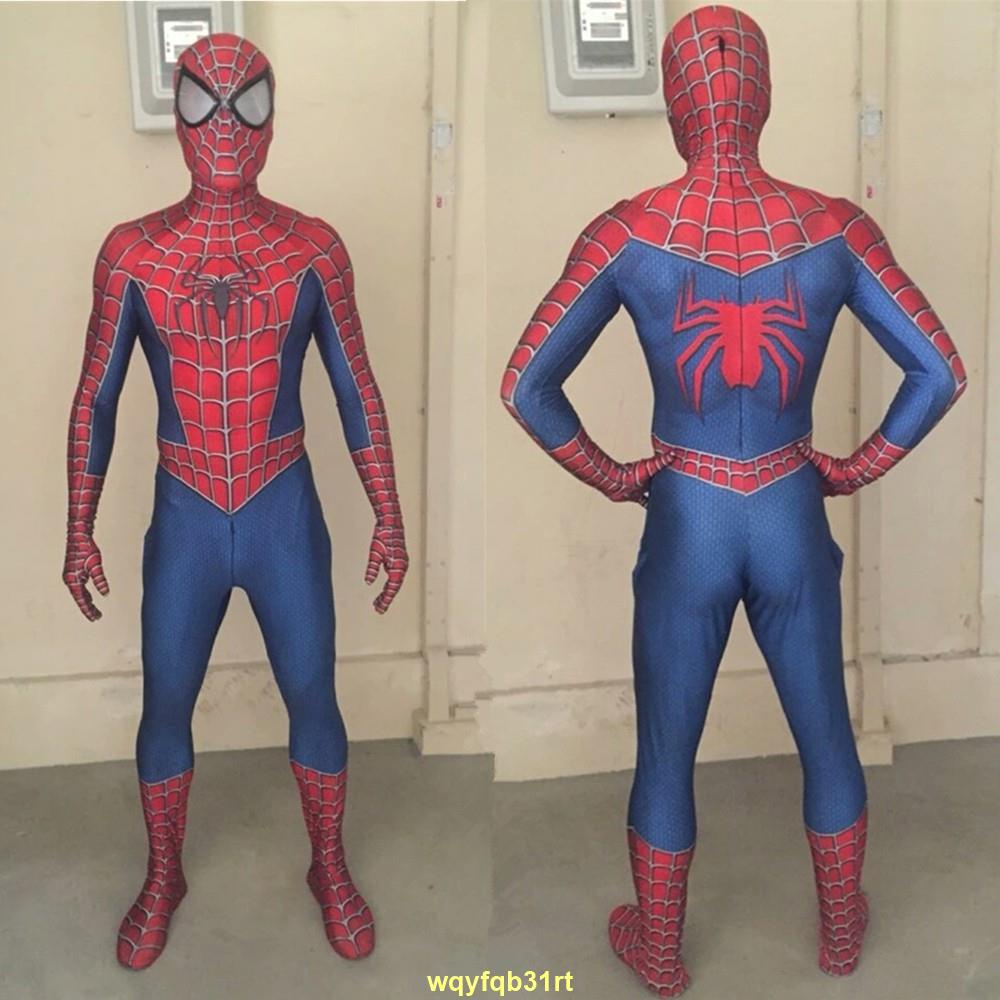 【熱賣】兒童服飾 超凡蜘蛛人服裝 托尼蜘蛛 復仇者聯盟衣服 cosplay超級英雄 兒童成人套裝 交換生日禮物