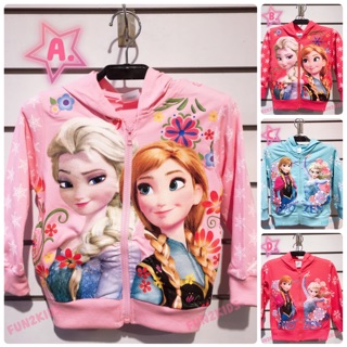 冰雪奇緣 Frozen 春裝 女童 薄外套 ELSA 艾莎 安娜 公主 連帽外套 純棉