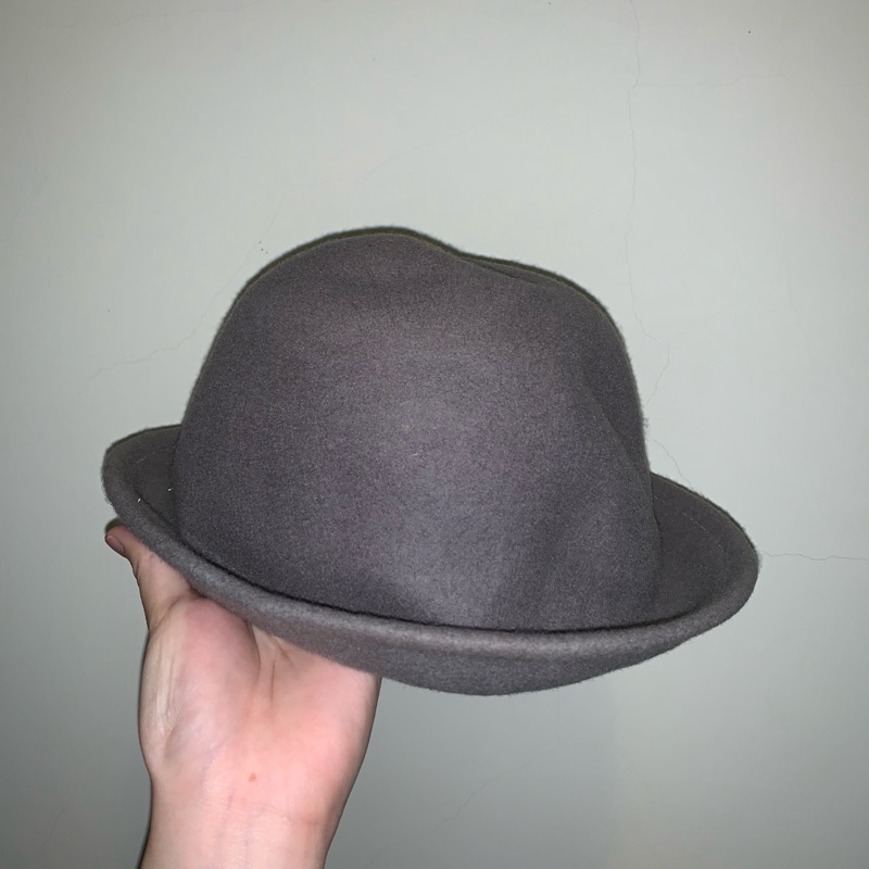 圓頂帽 帽子 灰/咖啡