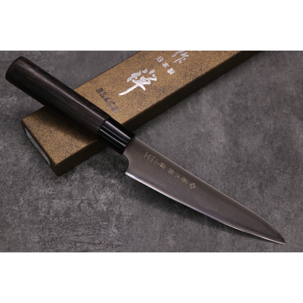 💖藤次郎💖【vg10 黑禪小刀 13cm】日本製 廚房刀具 八煌刃物