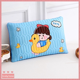 【Lovely home】兒童枕頭冰絲30X50枕套幼兒園小孩枕頭可拆洗護頸嬰兒四季通用
