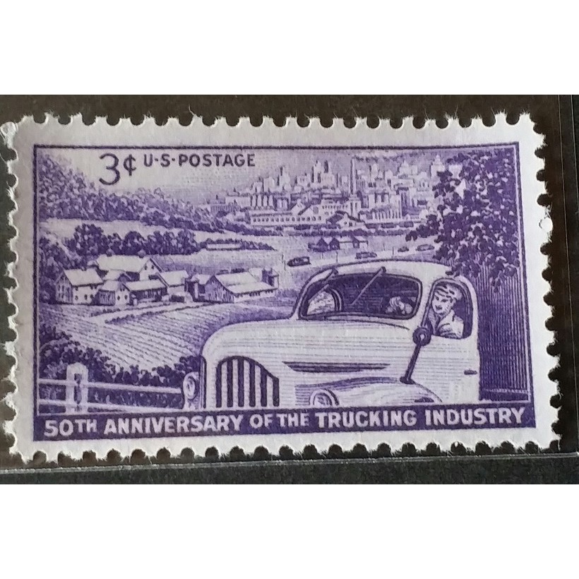 (C1305)美國1953年交通運輸卡車工業50周年郵票 1全