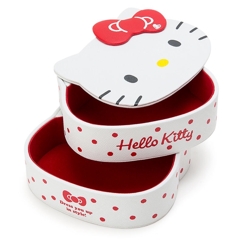 【PINK】HELLO KITTY 二層置物盒/飾品收納盒/糖果盒