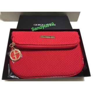 Giorgio Armani🔥亞曼尼 時尚嫣紅手拿包 精巧方便 美觀大方 送禮自用兩相宜 盒裝 16cm*16cm