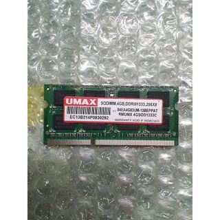含稅 UMAX 筆電用 DDR3 1600 4G DDR3 1333 4GB 二手終保 04R335