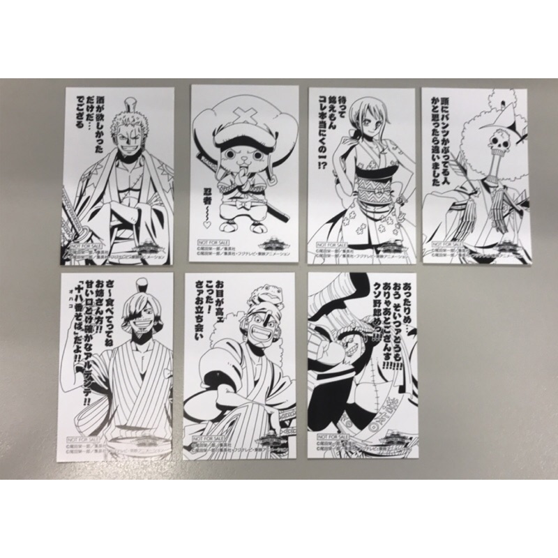 海賊王 草帽商店7週年和之國特典小卡- 香吉士、喬巴、索隆、娜美、騙人布、布魯克、佛朗基