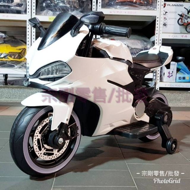 類杜卡迪仿賽車GP造型兒童電動摩托車（雙馬達/12V） 超跑重機 仿真手催油門 避震器 兒童電動機車