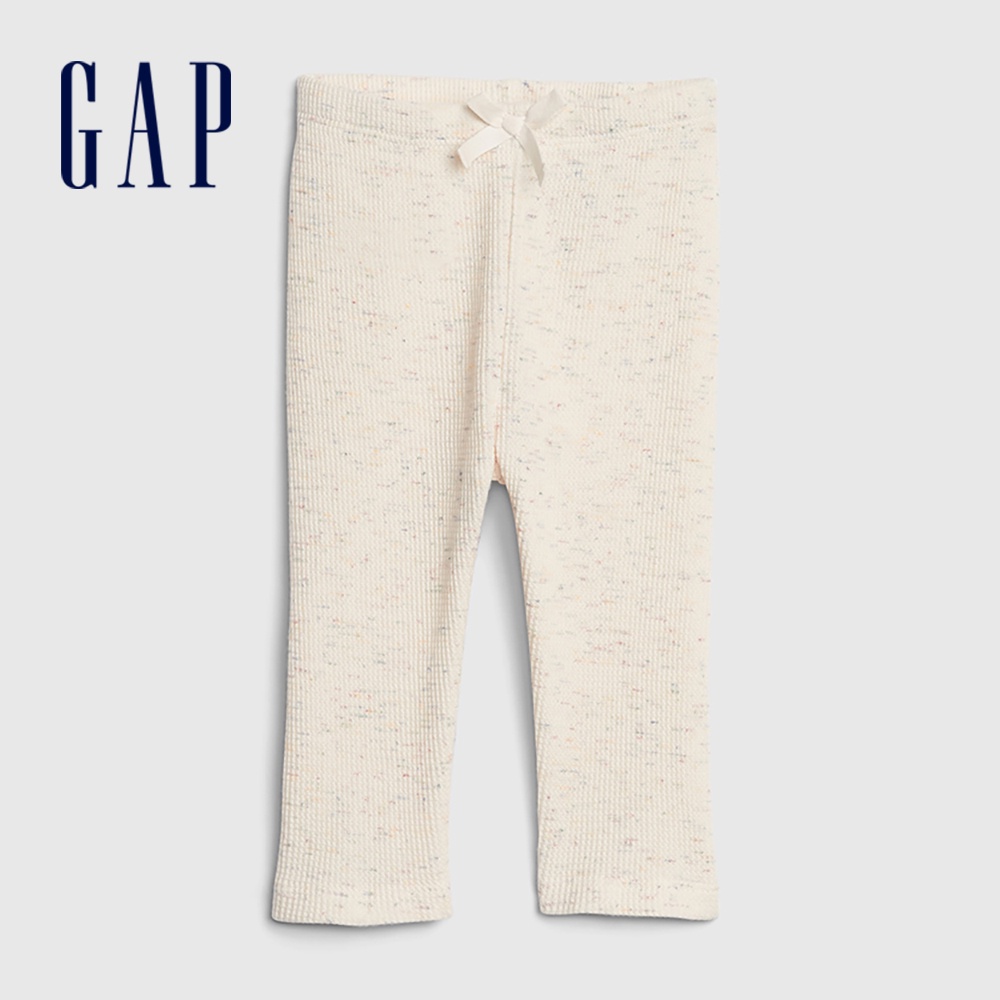Gap 嬰兒裝 甜美風格鬆緊針織長褲 布萊納系列-米色(616298)