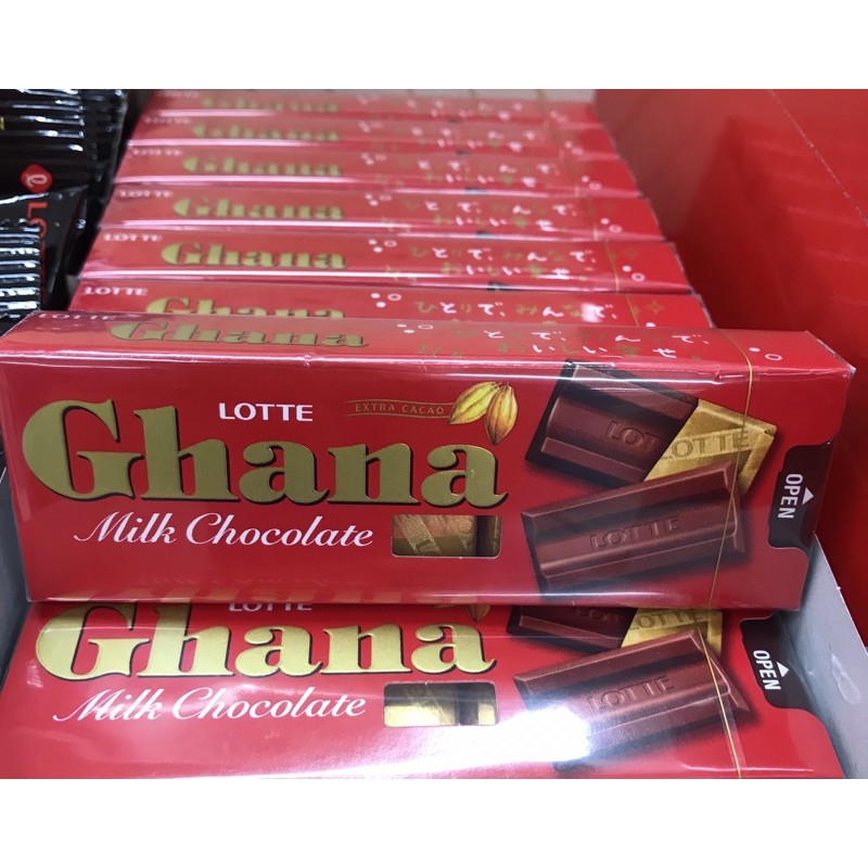 現貨～LOTTE Ghana 加納代可可脂牛奶巧克力隨手條 市價49