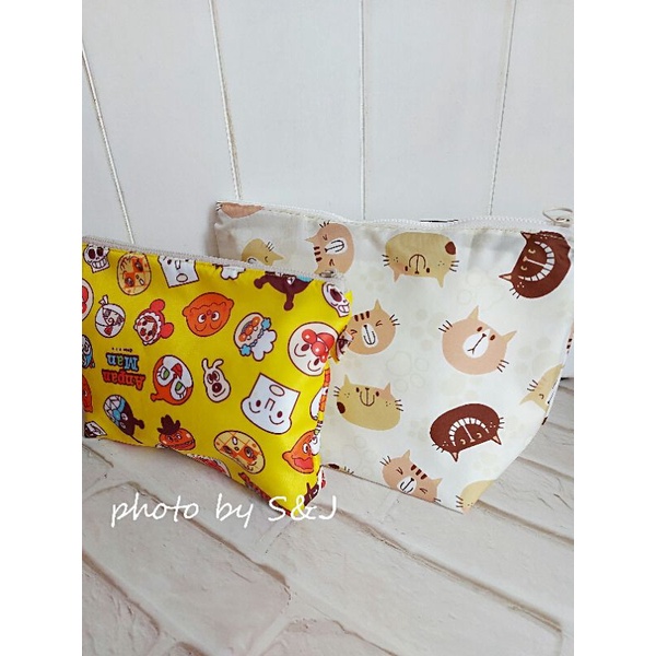 S&J❤手作❤「可繡英文字」下立體親子用品/尿布/三色碗/藥品多用途收納袋