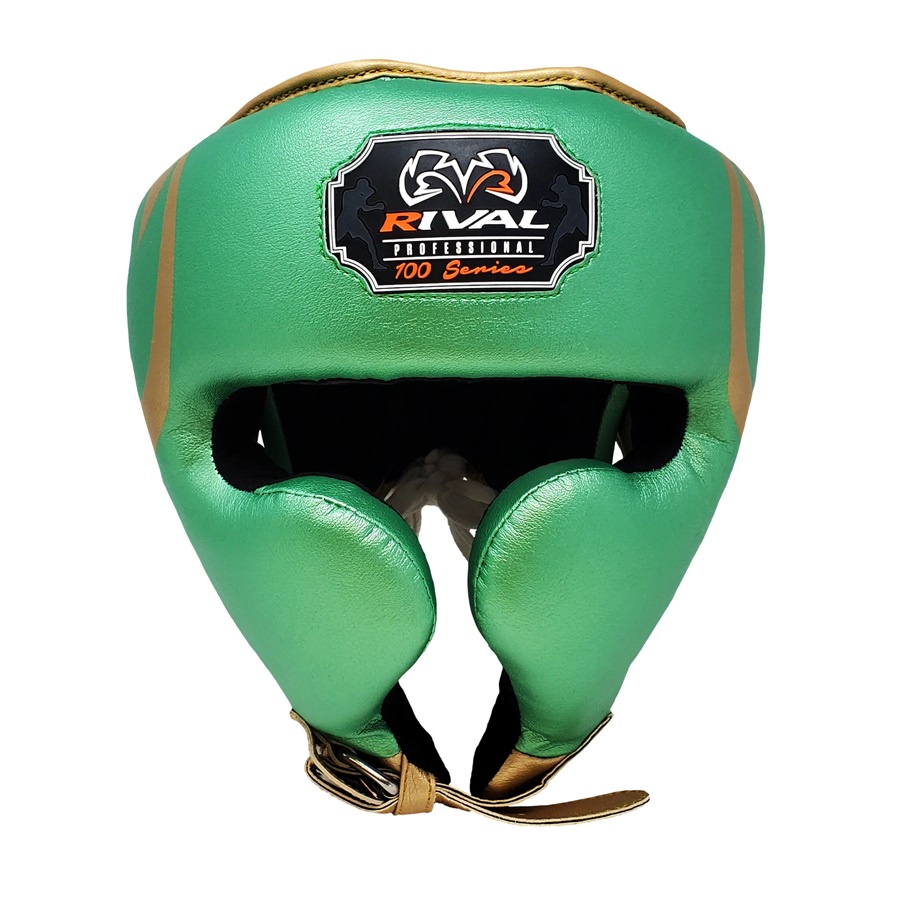 【TMMA】RIVAL RHG100 系列 專業 拳擊 泰拳 全覆式頭盔-綠/金-RHG100-Green/Gold